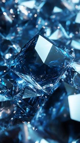 Prismatic blue crystals carve a frozen galaxy of light.