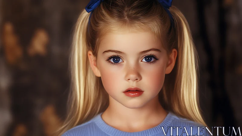 Cobalt-Crowned Wonder: Youth Gazes Beyond.