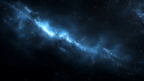 Digital nebula stream with luminous stellar field composition.