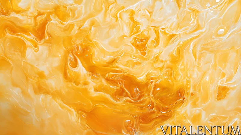 Golden liquid marble swirls create warm abstract movement
