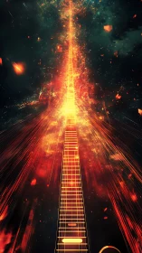 Guitar inferno skyrocket turning riffs into molten stardust.