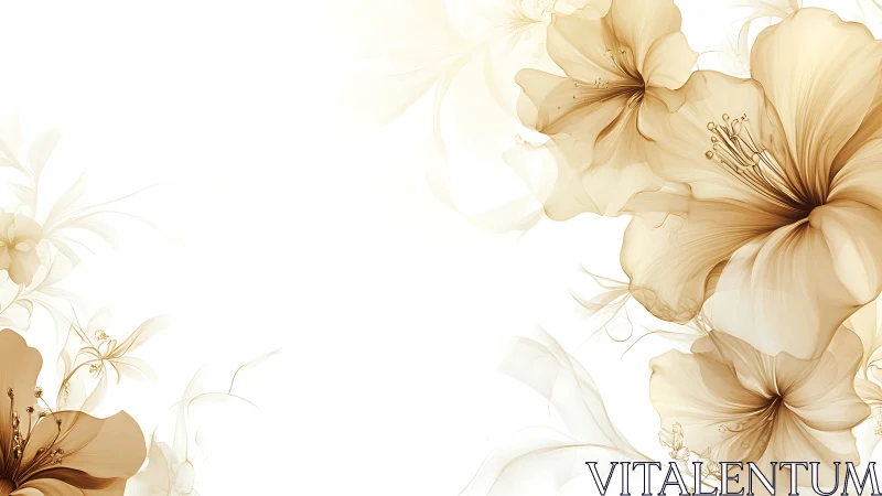 Warm-Toned Floral Composition with Translucent Petals.