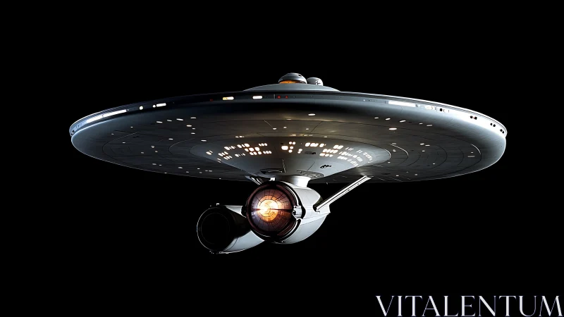 Starship render presents circular saucer and central engine