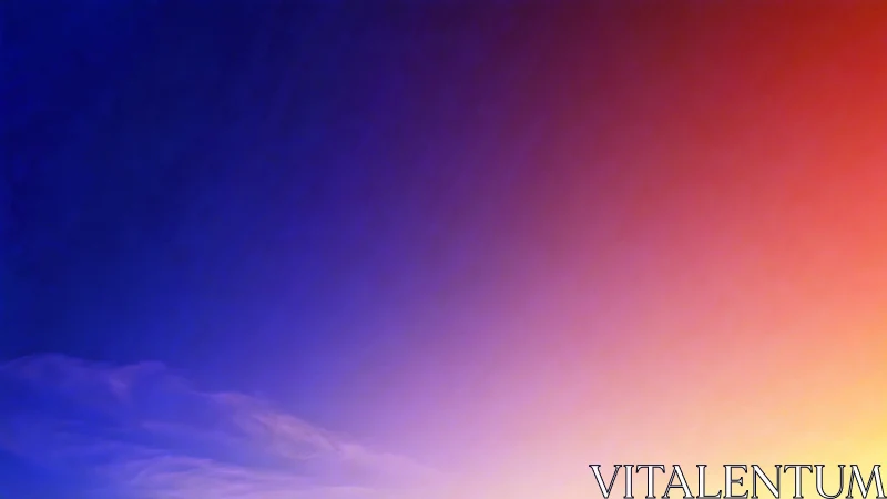 Diagonal gradient sky study with warm‑cool spectral blending