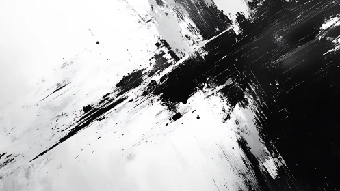 Monochrome diagonal strokes intersect across a divided field