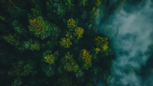 Aerial Forest Canopy with Chromatic Tree Clustering.