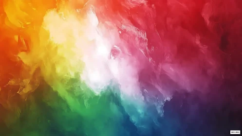 Radiant rainbow cloud swirls merge across vivid color spectrum