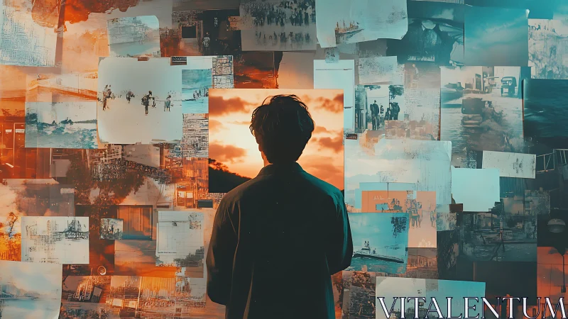 Sunset-lit memory wall invites a quiet moment of reflection