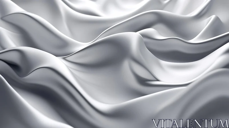 Silky white fabric waves in soft abstract style with smooth folds.