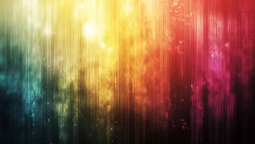 Vibrant Abstract Gradient Background with Colorful Light Streaks.