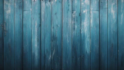Weathered teal wooden planks with textured grain patterns.