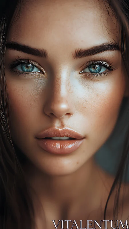 Photorealistic close-up portrait with cinematic skin detailing.