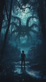 Moonlit swamp keeps a child staring down an ancient nightmare