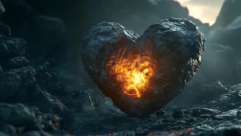 A Heart of Fire: Love Burning Within the Stone.