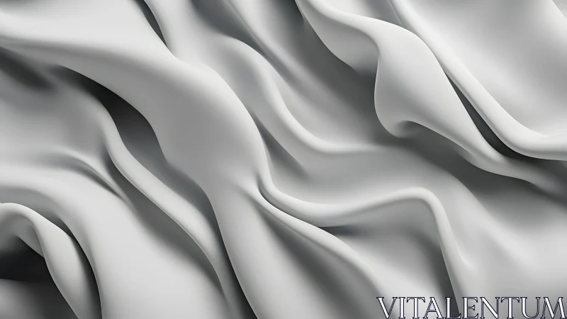 Soft white fabric folds abstract background in minimalistic style.
