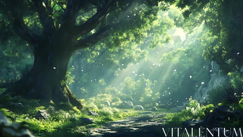 Luminescent Cathedral of Ancient Oaks.