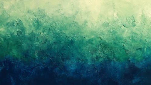 Abstract teal and blue textured gradient wall art painting.