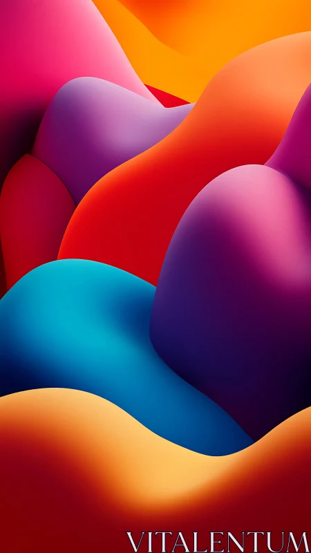 Chromatic dunes roll in radiant waves of liquid color.