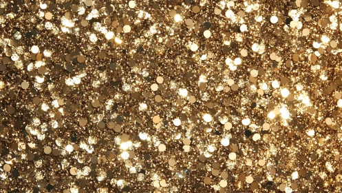 Glittering gold confetti cosmos in hypnotic festive shimmer.