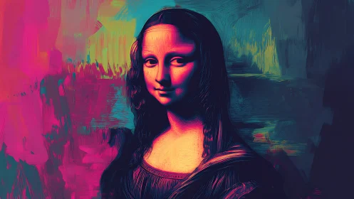 Neon portrait glow reimagining a classic, quietly radiant.