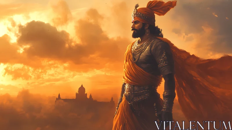 Sun-draped warrior prince claims the cloud-kissed horizon