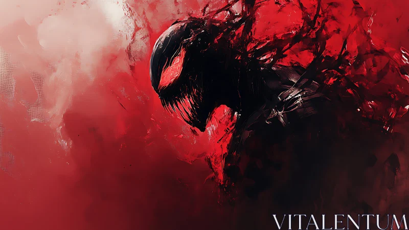 Symbiotic creature emerges from swirling red void