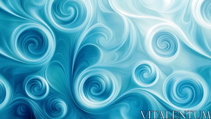 Turbulent cyan vortex pattern illustrates fluid-inspired vector flow