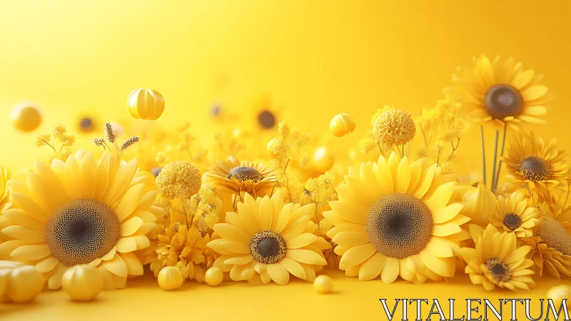 Cheerful Sunflowers Celebrate Warmth and Joy