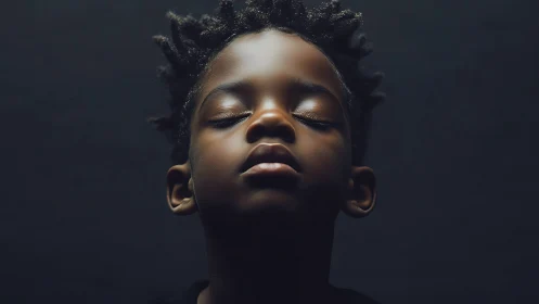 Serene Youth in Contemplative Light.
