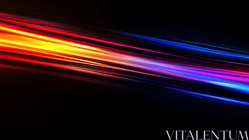 Vibrant light streaks in dynamic abstract digital art style.