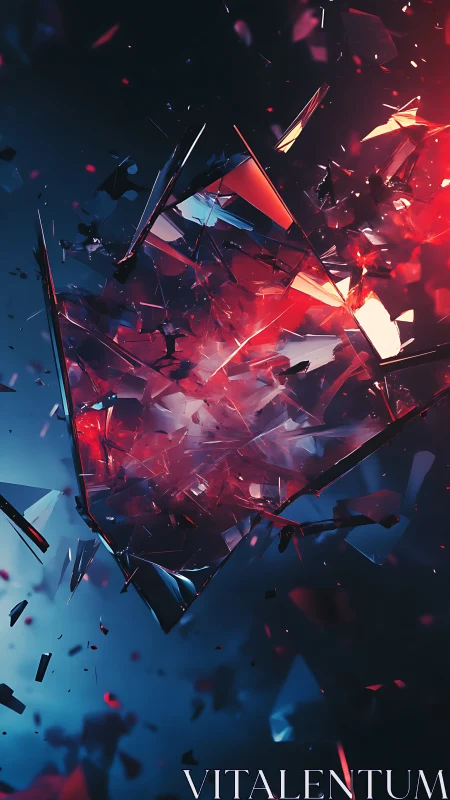 Shattered neon prism swirling through glowing night sky.