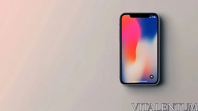 Modern Smartphone with Gradient Wallpaper Display.