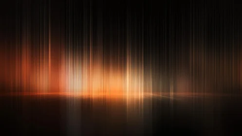 Abstract glowing vertical light streaks on dark background digital art.