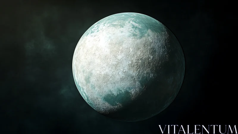 Icy textured planet sphere rendered against dark space
