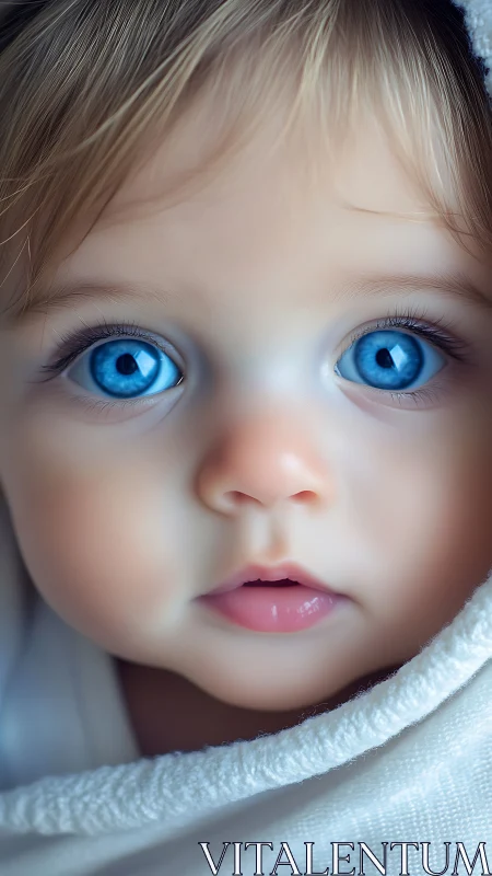Pure Wonder: A Child's Captivating Blue Eyes.