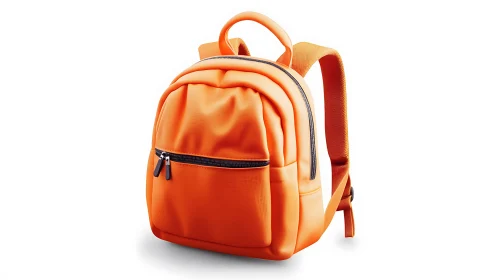 Bright Orange Backpack. Compact School Storage.