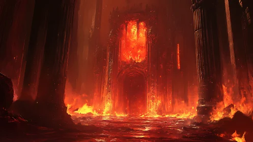 Infernal Gateway - A Breathtaking Corridor of Fire and Stone