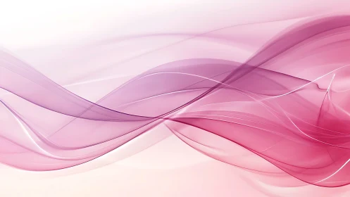 Pink translucent waveforms flow diagonally across frame