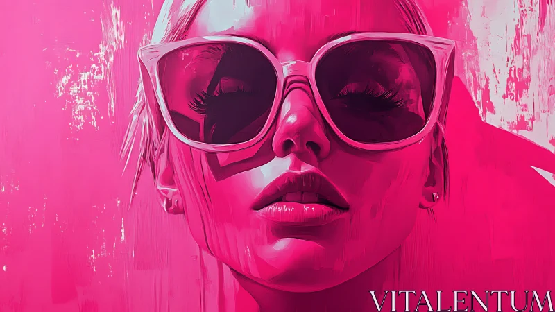 Bold neon portrait celebrates fearless feminine cool in pink