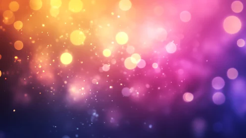 Vibrant Bokeh Light Background in Warm and Cool Tones, Abstract Style.