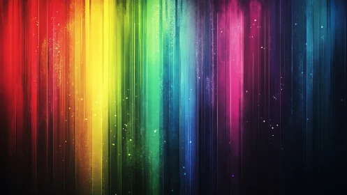 Vertical chromatic spectrum with luminous gradient streaks.