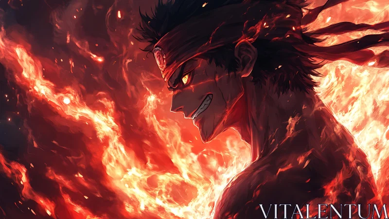 Blazing warrior unleashes fierce flame and unstoppable resolve