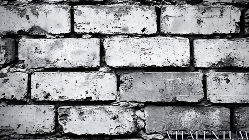 Weathered white brick wall with rough concrete texture.