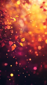 Autumn embers drift upward while twilight quietly melts