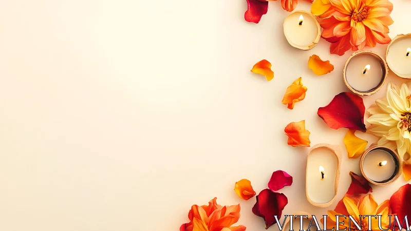 Candlelit Garden Whispers Where Petals Dance with Warm Flames