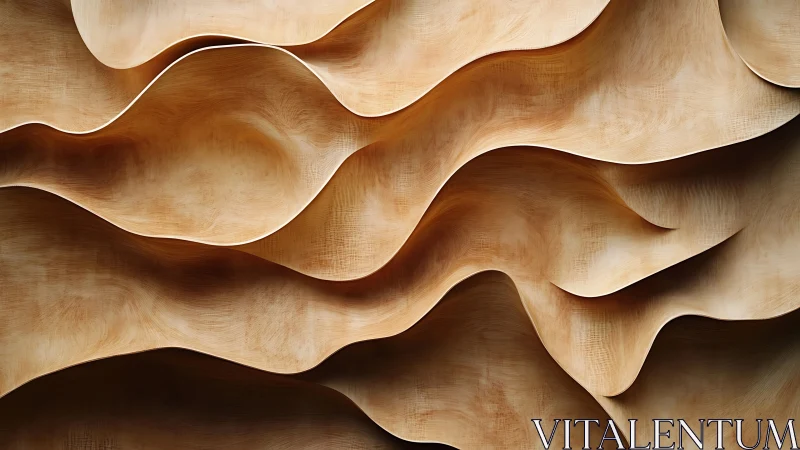 Gentle wooden waves curling into a soothing layered rhythm.