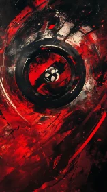 Vortex of radial turbulence around a destabilized aperture core.