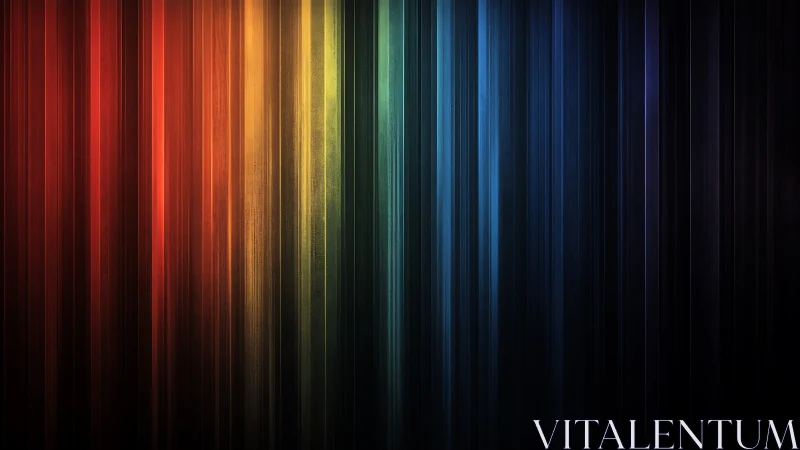 Gentle rainbow light stripes drifting into cozy darkness.
