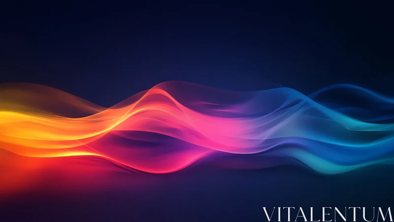 Colorful light waves flow across a deep midnight gradient.