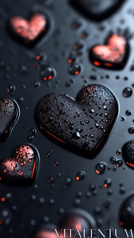 Molten Hearts Glow Against Liquid Darkness Itself